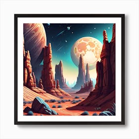 Space Landscape 2 Art Print