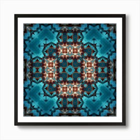 The Blue Decor Is A Wonderful Pattern 1 Art Print