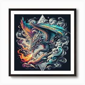 Dragon In The Clouds Art Print