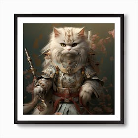 Samurai Cat 4 Art Print