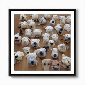 Collection Of Dog Heads Art Print