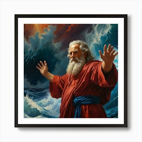 Jesus On The Waves 1 Art Print