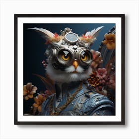 Steampunk Owl Art Print