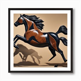 Horse In Flight Art Print