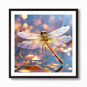 Dragonfly of glass Art Print