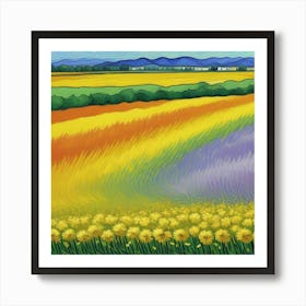 Field Of Yellow Blooms Art Print