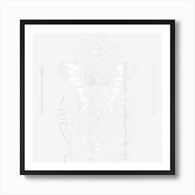 Sacred Geometry Butterfly Lotus Cosmos Art Print