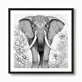 Elephant In The Forest, Transparent Png Download Art Print