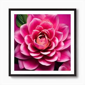 Pink Flowers On A Pink Background Art Print