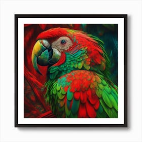 Tropical Parrot Art Print