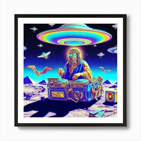 Alien Dj 2 Art Print