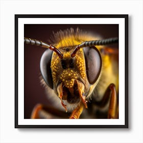 Close Up Of A Bee Art Print