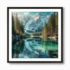 Lake In The Mountains 45 Art Print