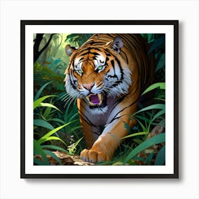 Tiger In The Jungle 3 Art Print