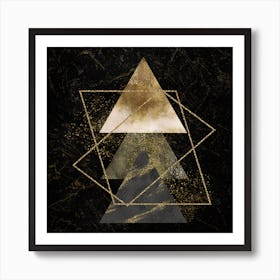Gold Triangles Art Print