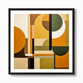 Abstract Shapes Warm Neutral Colors 2 Art Print