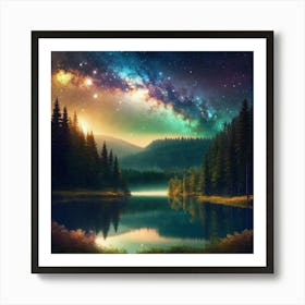 Starry Night Sky 17 Art Print