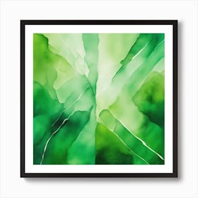 Abstract Minimalist Painting That Represents Duality, Mix Between Watercolor And Oil Paint, In Shade (13) Art Print