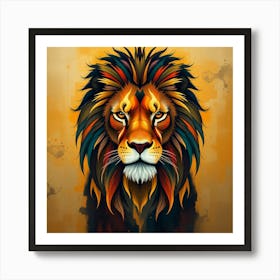 Lion Head 8 Art Print