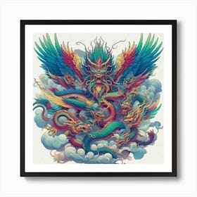 Dragons And Clouds Art Print