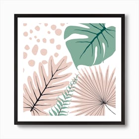 Trend Abstract Modern Palm Leaves Jungle Art Print