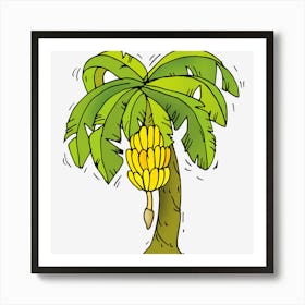 Banana Leaf Fruit Plants Yellow Tree Flora Food Art Print