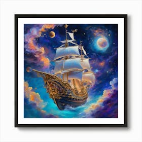 Ship In The Sky Art Print