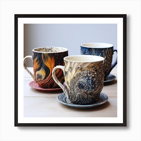 Cheramic Coffee Cups 3 Art Print