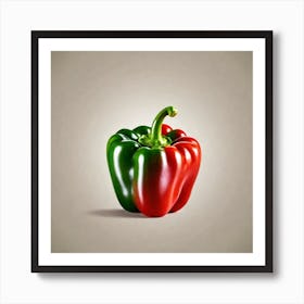 Red And Green Pepper 1 Art Print