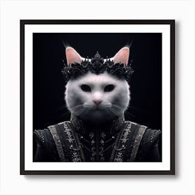 Cat In A Crown Art Print