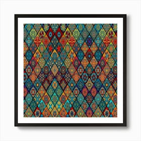 Colorful Geometric Pattern Art Print