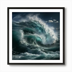 Ocean Waves Crashing Art Print