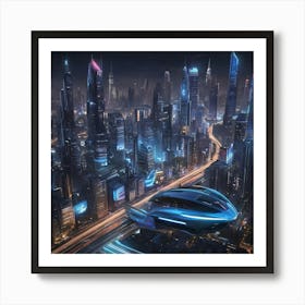 Futuristic Cityscape Art Print