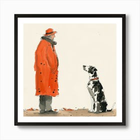 Creatai 24830 The Most Elegant Dog And His Cheerful Owner Eve C53cae3e Bd41 4b8f 9d99 186210378ec1 1 Art Print