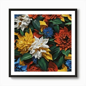 Paper Flowers 1 Art Print