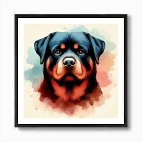 Watercolor Rottweiler 4 Art Print