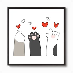 Cat Paws Art Print