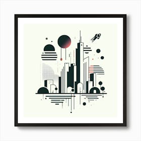 Abstract Cityscape 2 Art Print