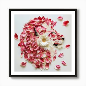 Floral Lion Art Print