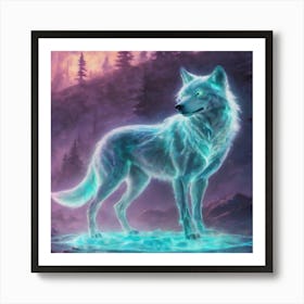 Wolf In The Forest Art Print