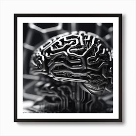 Brain On A Circuit Board 50 Art Print