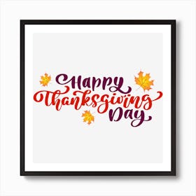 Happy Thanksgiving Day Art Print