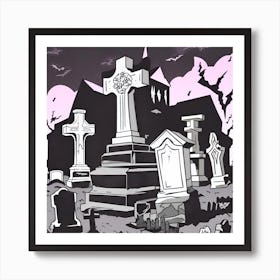 Graveyard 3 Art Print