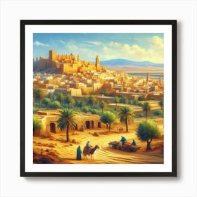 Tunisian Oasis village 2 Art Print