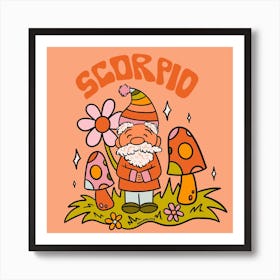 Scorpio Gnome Art Print