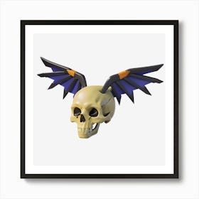 Skull With Wings Art Print