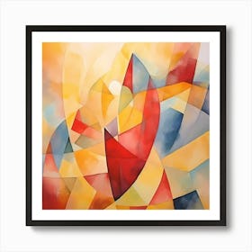 Retro Elegance: Textured Masterpiece in Impressionist Hues Art Print