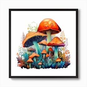 Mushroom Painting 4 Art Print