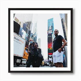 Times Square Middle Finger Art Print