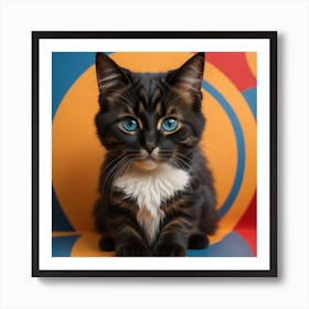 Cat Print Kitten Circus Art Print